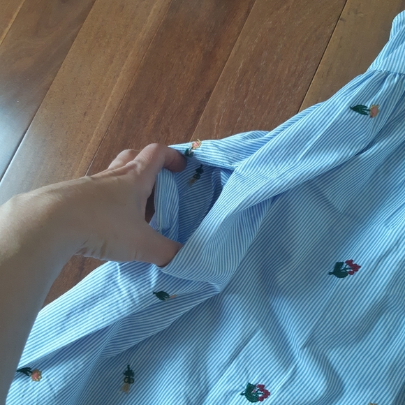 Zara striped and embroidered dress, small - Picture 4 of 5